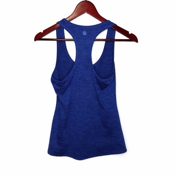 Athleta Shadow Stripe Chi Tank Top Blue XS Racerback Athletic Activewear - Picture 3 of 7